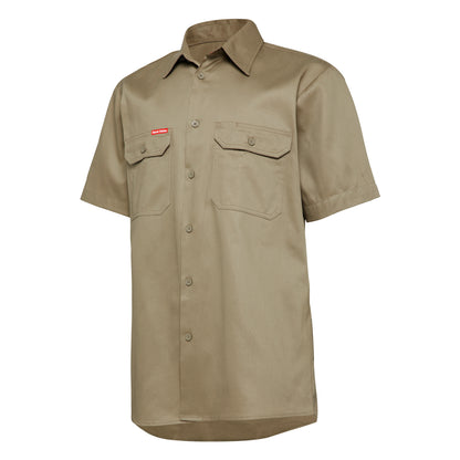 Hard Yakka Y07510 Short Sleeve Open Front Cotton Drill Work Shirt