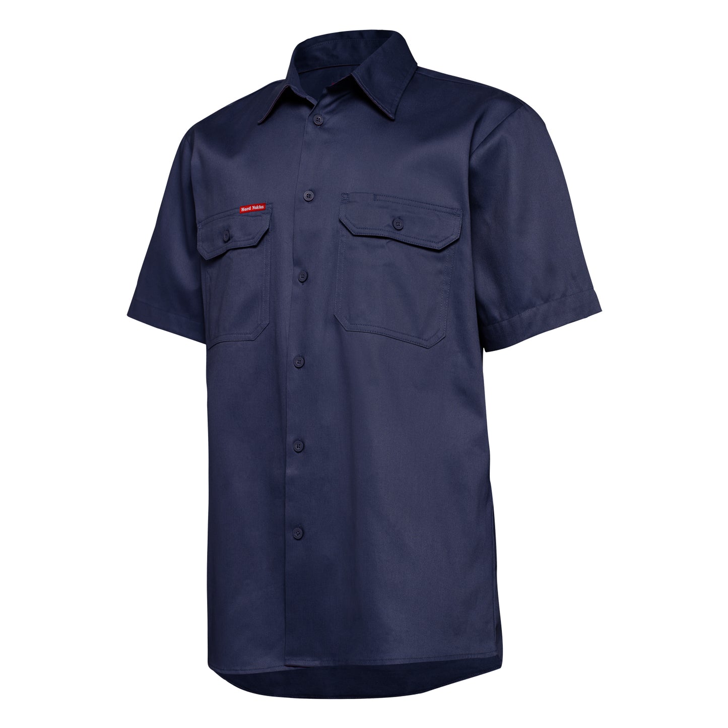 Hard Yakka Y07510 Short Sleeve Open Front Cotton Drill Work Shirt