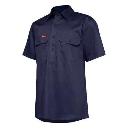 Hard Yakka Y07540 Short Sleeve Closed Front Cotton Drill Work Shirt