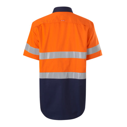 Hard Yakka Y07754 Short Sleeve Hi Vis 2 Tone Taped Vented Shirt