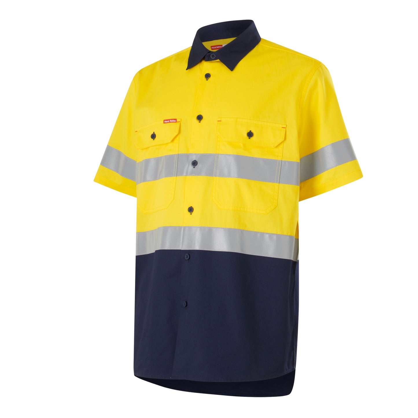 Hard Yakka Y07754 Short Sleeve Hi Vis 2 Tone Taped Vented Shirt