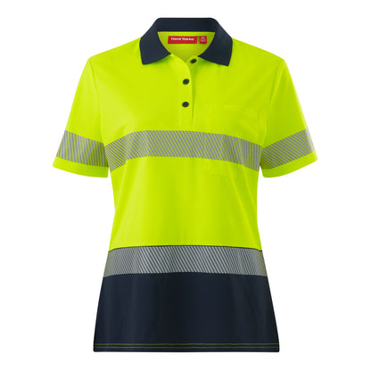 Hard Yakka Y08602 Womens  Short Sleeve Hi Vis Taped Polo