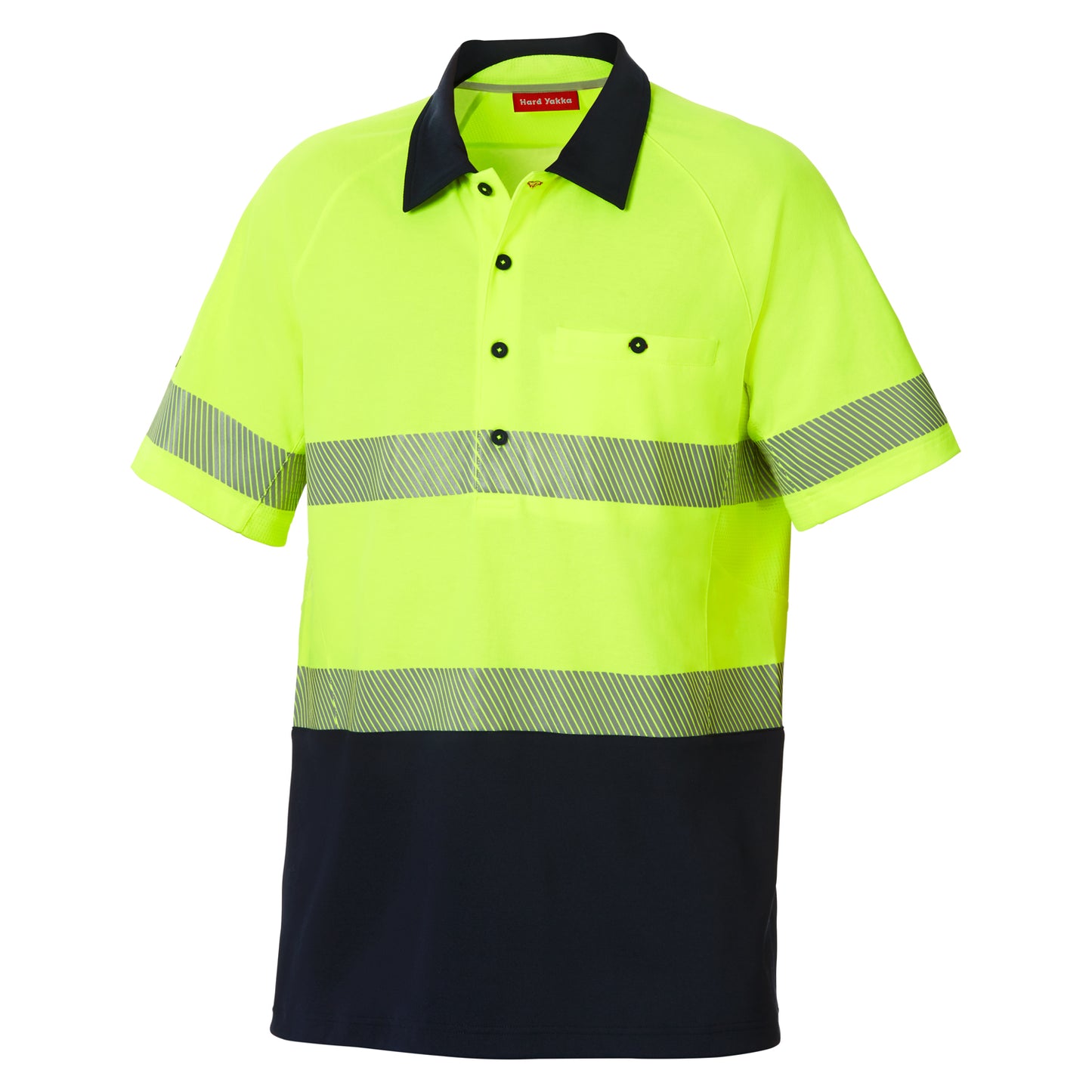 Hard Yakka Y11383 Core Hi-Vis 2 Tone Taped Vented Short Sleeve Polo