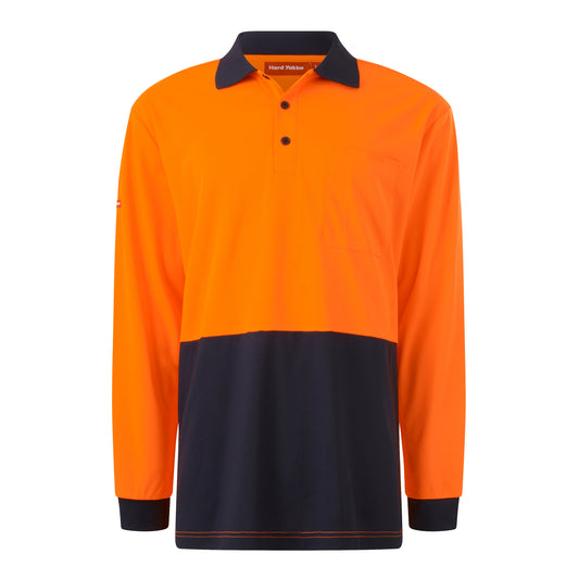 Hard Yakka Y19617 Mens Long Sleeve Hi Vis Polo