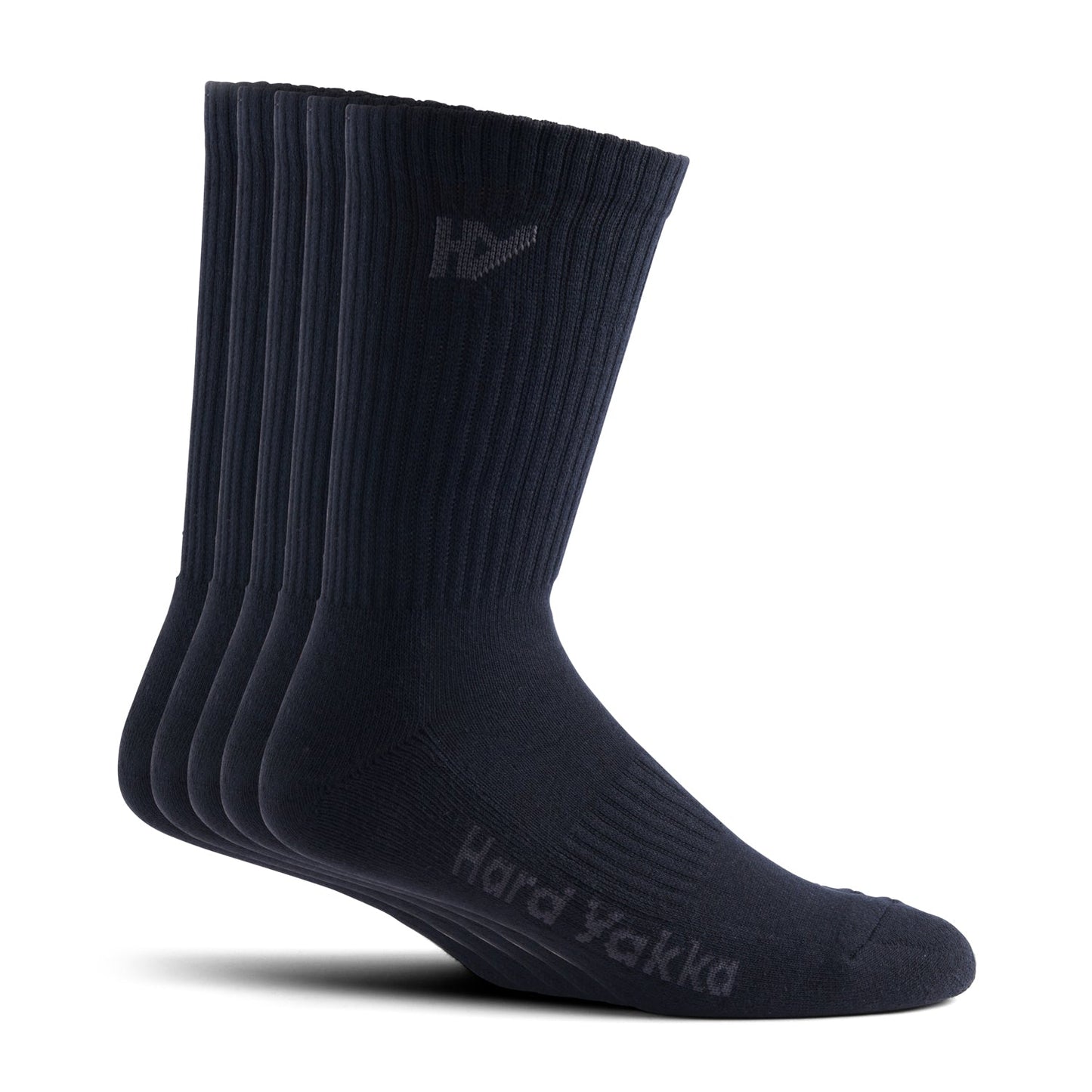 Hard Yakka Y20035 Padded Cotton Crew Work Sock - 5 Pack