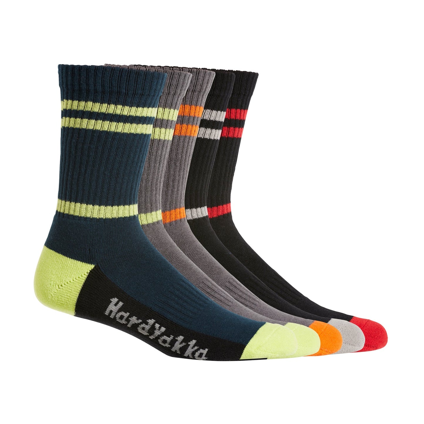 Hard Yakka Y20035 Padded Cotton Crew Work Sock - 5 Pack