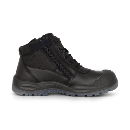Hard Yakka Y60125 Utility Zip Sided Steel Toe Safety Boot - Black