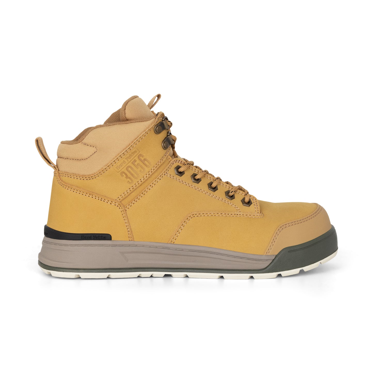 Hard Yakka Y60200 3056 Lace Up & Side Zip Steel Toe Safety Boot - Wheat