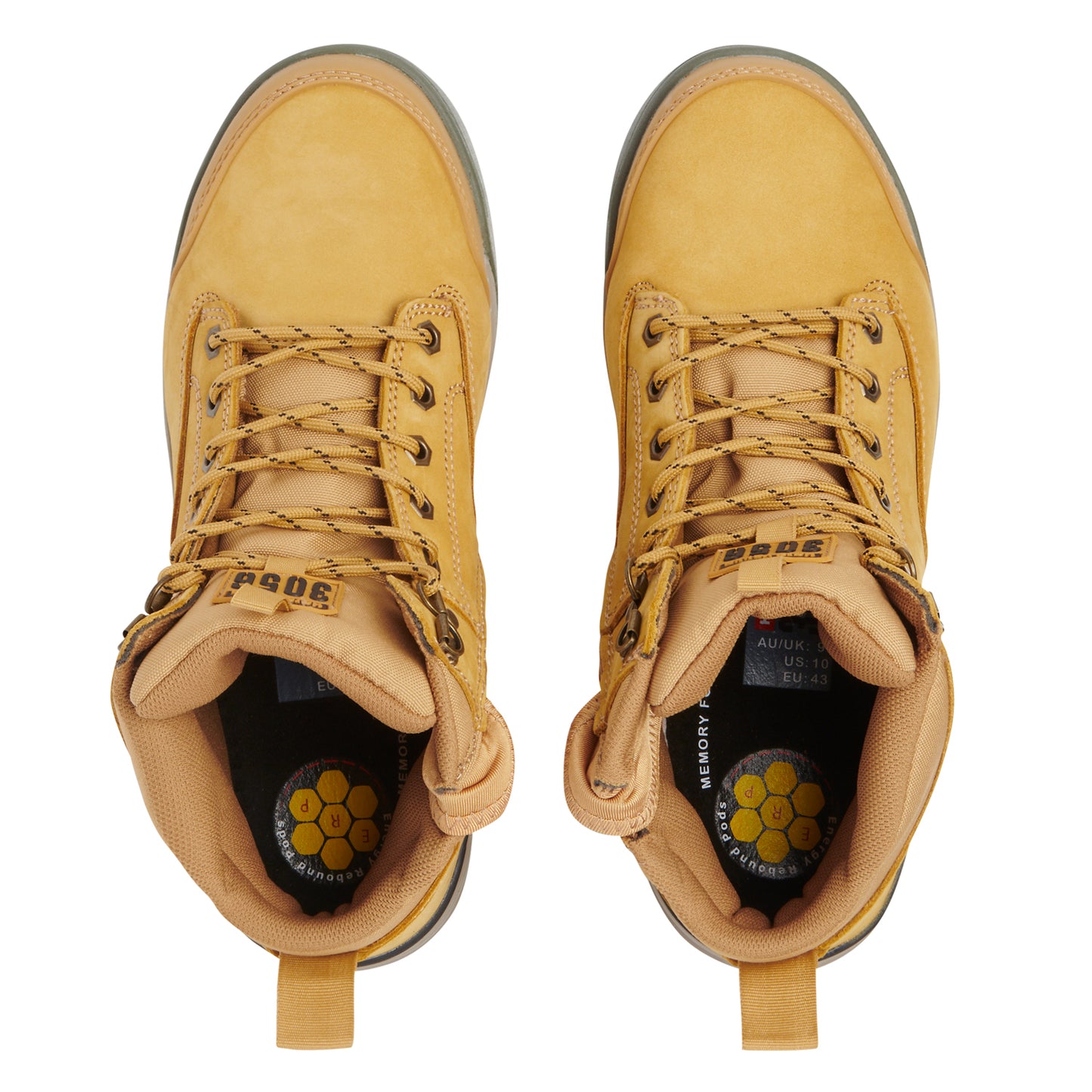 Hard Yakka Y60200 3056 Lace Up & Side Zip Steel Toe Safety Boot - Wheat