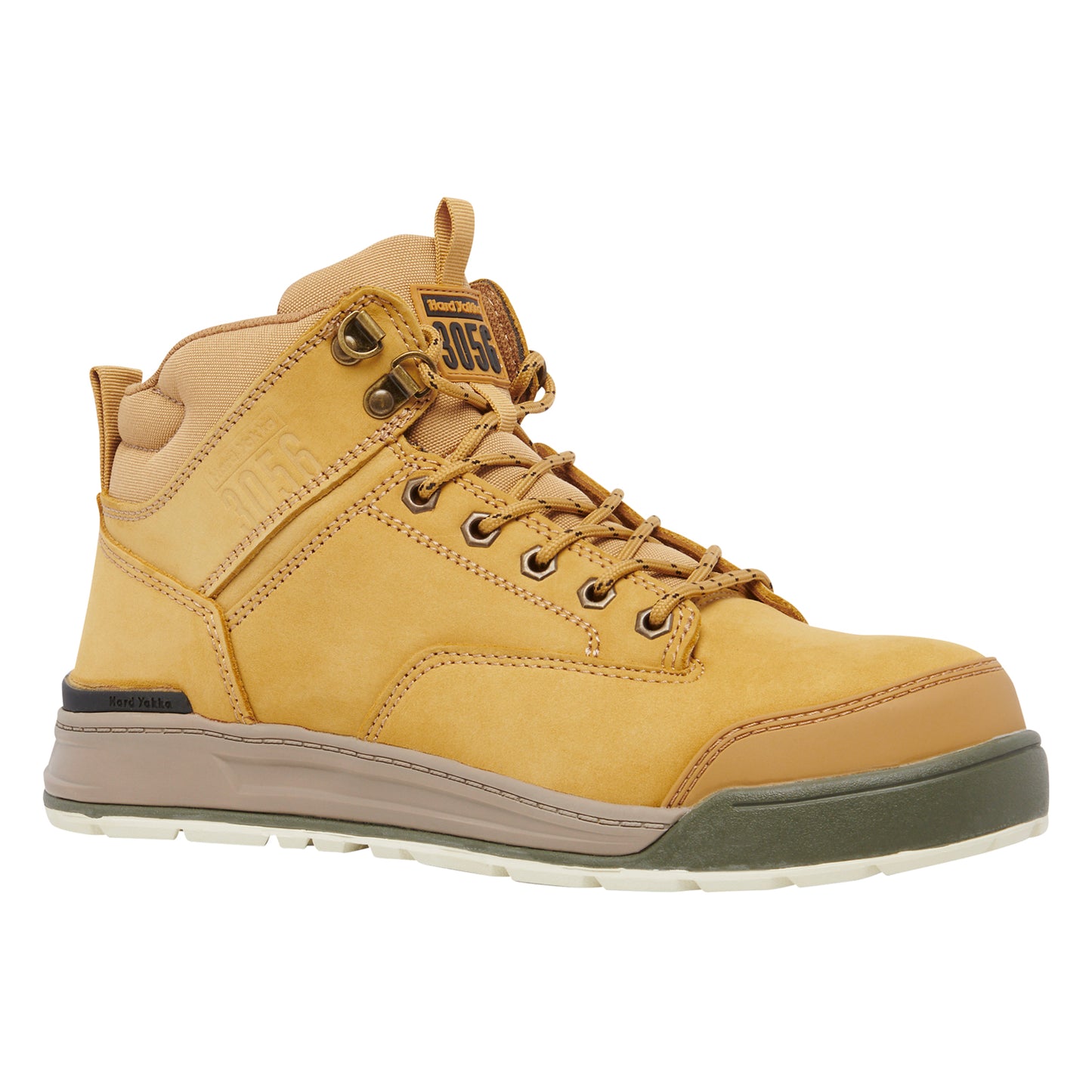 Hard Yakka Y60200 3056 Lace Up & Side Zip Steel Toe Safety Boot - Wheat