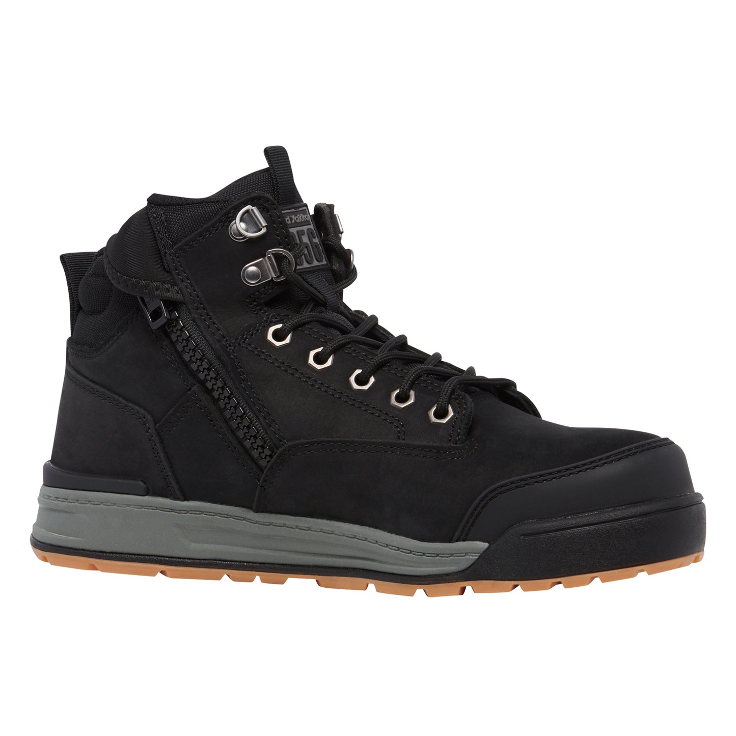 Hard Yakka Y60201 3056 Lace Up & Side Zip Steel Toe Safety Boot - Black