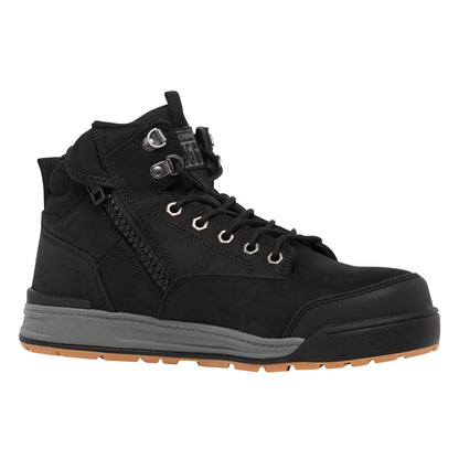 Hard Yakka Y60201 3056 Lace Up & Side Zip Steel Toe Safety Boot - Black