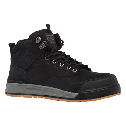 Hard Yakka Y60201 3056 Lace Up & Side Zip Steel Toe Safety Boot - Black