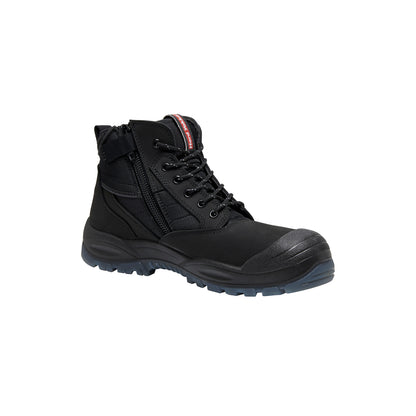 Hard Yakka Y60235 Nite Vision Hi Vis Lace Up Steel Toe Safety Boot - Black