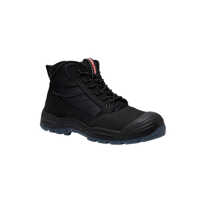 Hard Yakka Y60235 Nite Vision Hi Vis Lace Up Steel Toe Safety Boot - Black