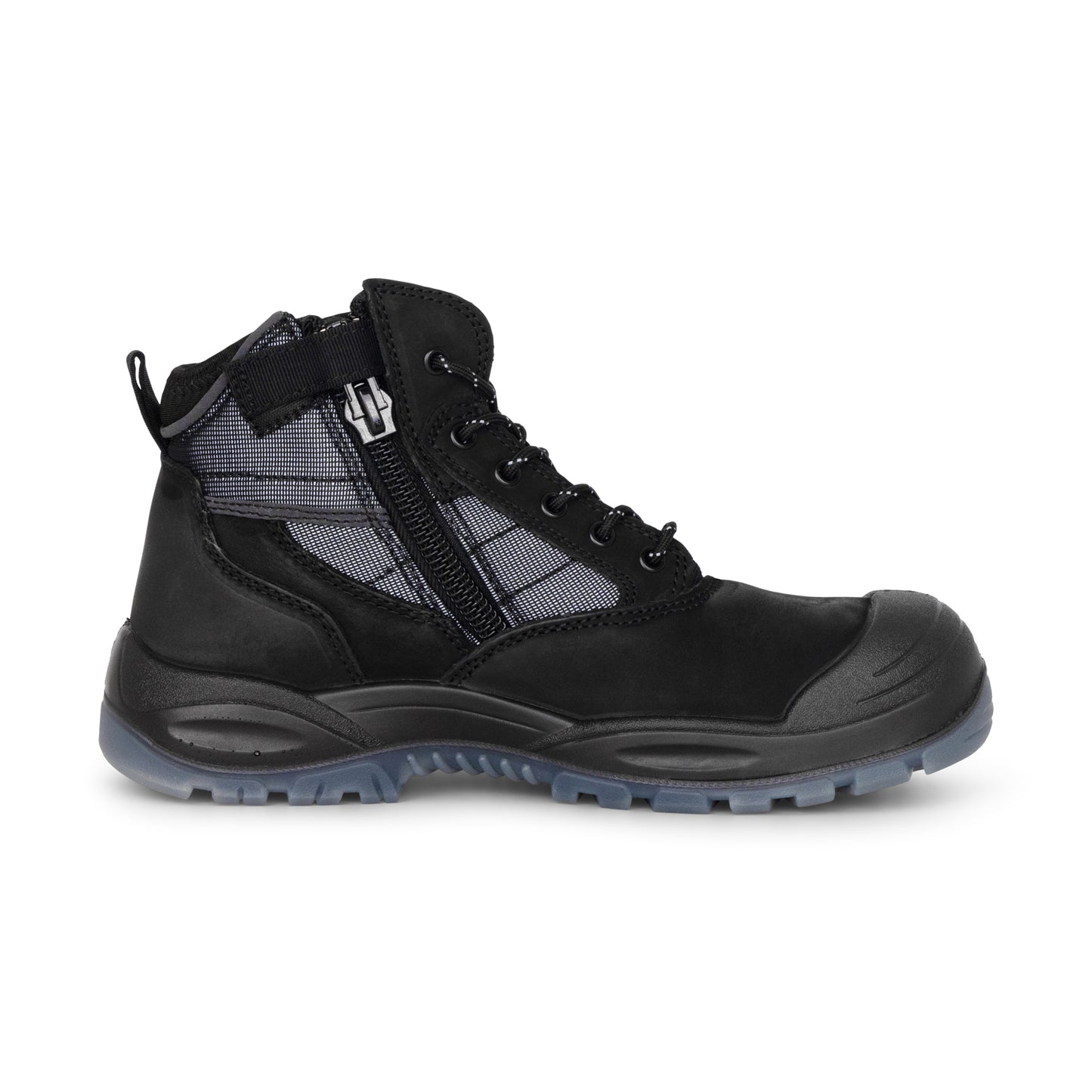 Hard Yakka Y60235 Nite Vision Hi Vis Lace Up Steel Toe Safety Boot - Black