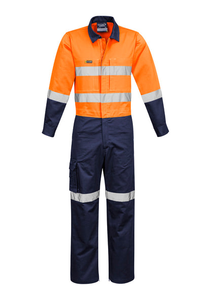 Syzmik Men's Rugged Cooling Taped Overall - Orange/Navy