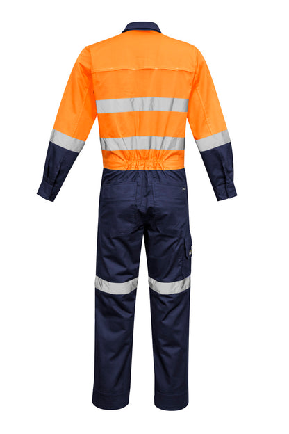 Syzmik Men's Rugged Cooling Taped Overall - Orange/Navy
