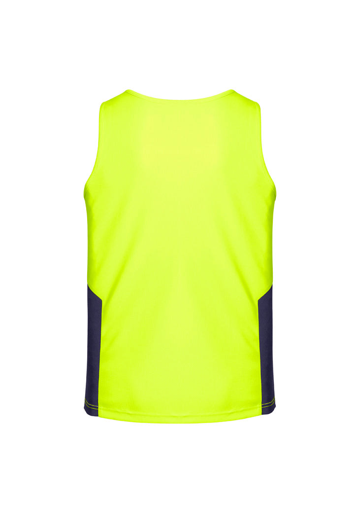 Syzmik Men's Hi Vis Squad Singlet - Yellow/Navy
