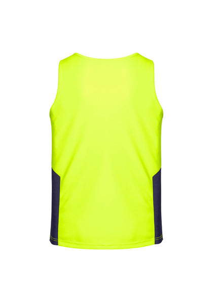Syzmik Men's Hi Vis Squad Singlet - Yellow/Navy
