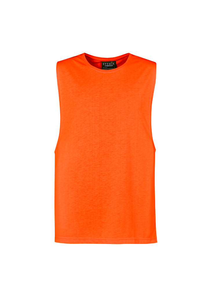 Syzmik Men's Hi Vis Sleeveless Tee - Orange