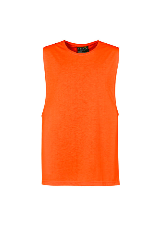 Syzmik Men's Hi Vis Sleeveless Tee - Orange