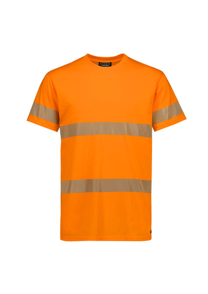 Syzmik Men's Hi Vis Segmented Tape Cotton Tee Shirt - Orange