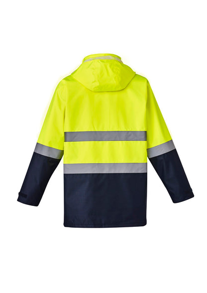 Syzmik Men's Hi Vis Basic 4 In 1 Waterproof Jacket - Yellow/Navy