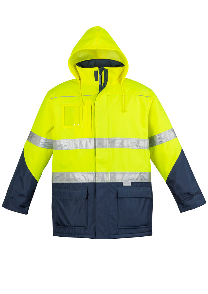 Syzmik Men's Hi Vis Storm Jacket - Yellow/Navy