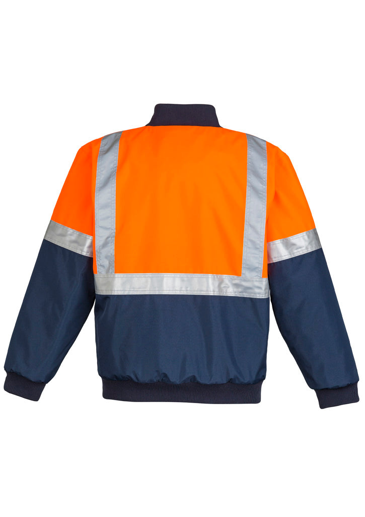 Syzmik Men's Hi Vis Quilted Flying Jacket - Orange/Navy