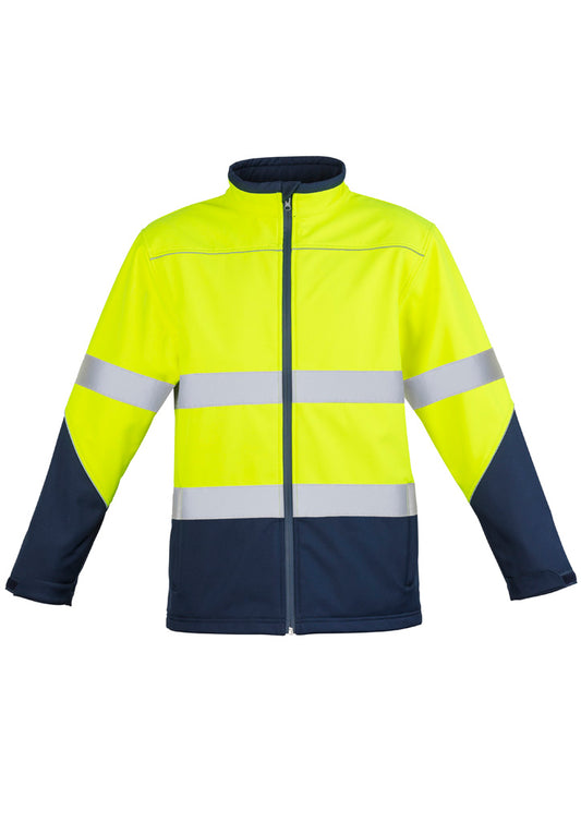 Syzmik Unisex Hi Vis Softshell Jacket - Yellow/Navy