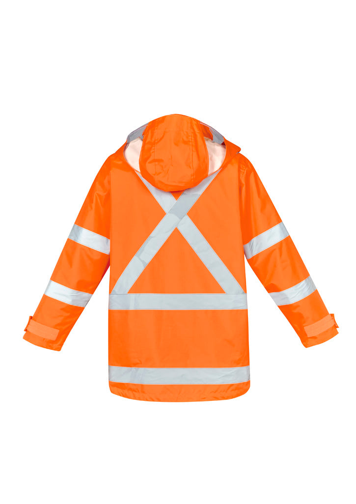 Syzmik Men's Hi Vis X Back 4 In 1 Waterproof Jacket - Orange/Navy
