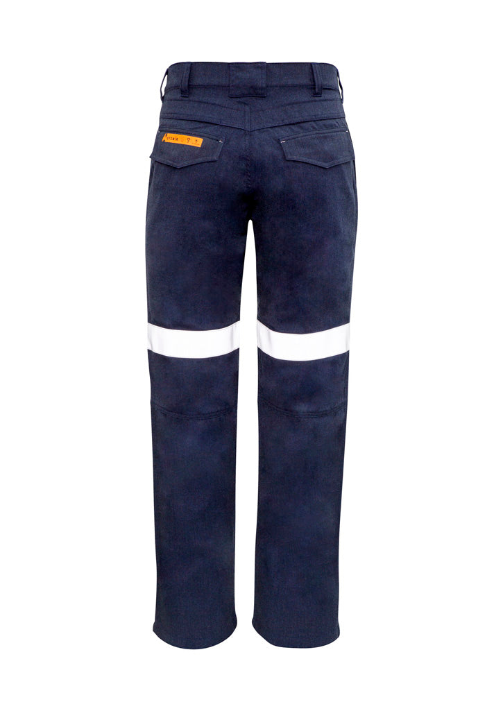 Syzmik Men's Orange Flame Traditional Style Taped Work Pant - Navy