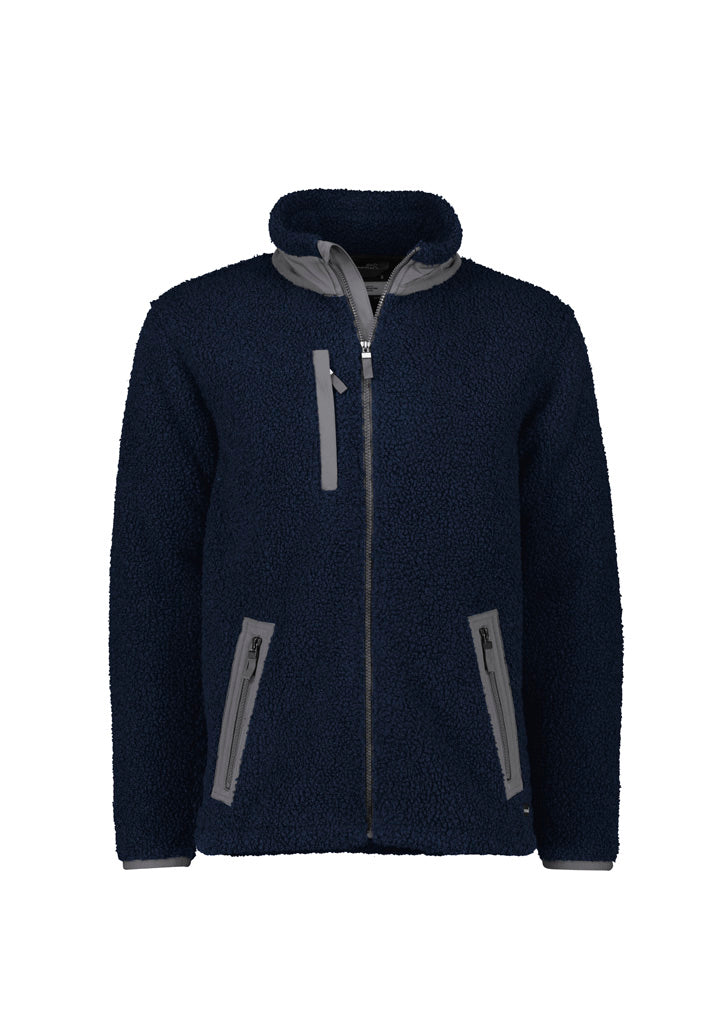 Syzmik Unisex Streetworx Full Zip Sherpa Fleece - Navy