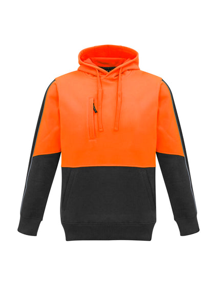 Syzmik Unisex Hi Vis Pullover Hoodie - Orange/Charcoal