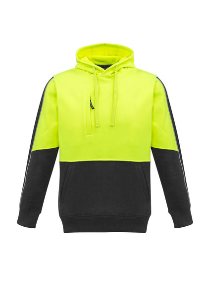 Syzmik Unisex Hi Vis Pullover Hoodie - Yellow/Charcoal