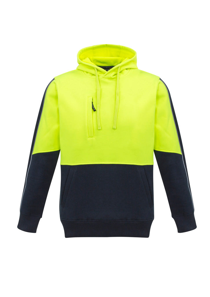 Syzmik Unisex Hi Vis Pullover Hoodie - Yellow/Navy