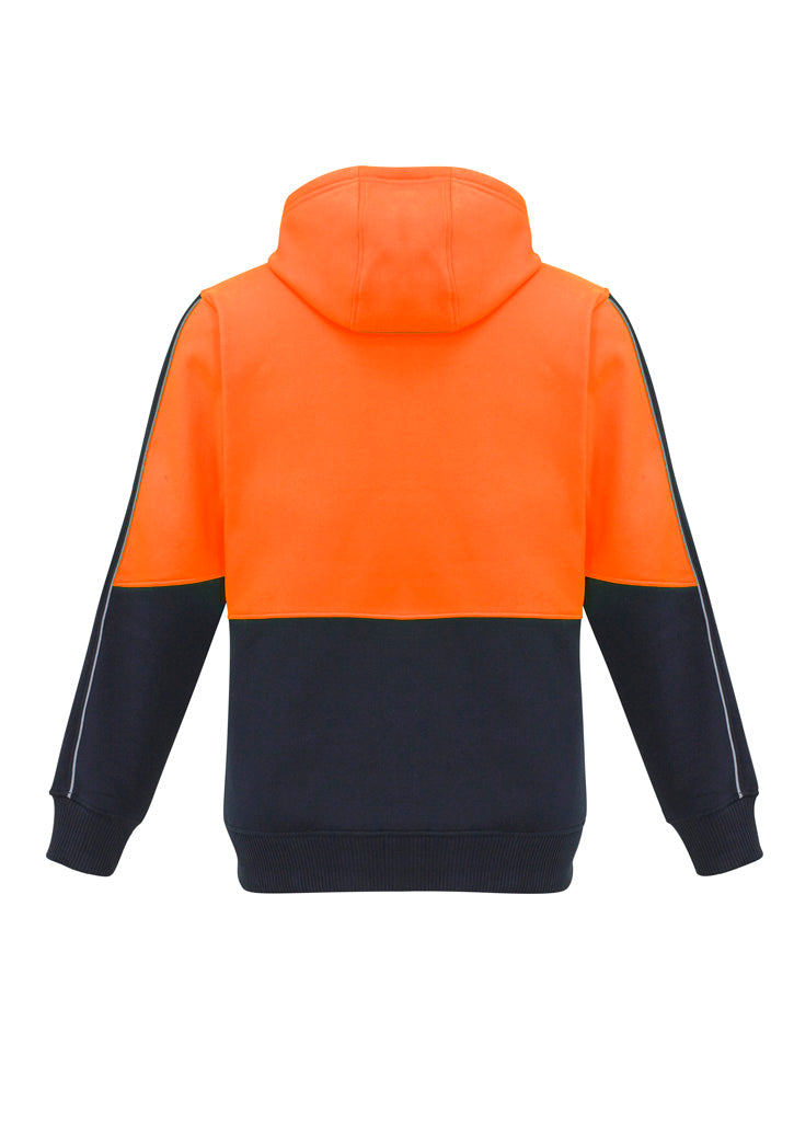 Syzmik Unisex Hi Vis Full Zip Hoodie - Orange/Navy