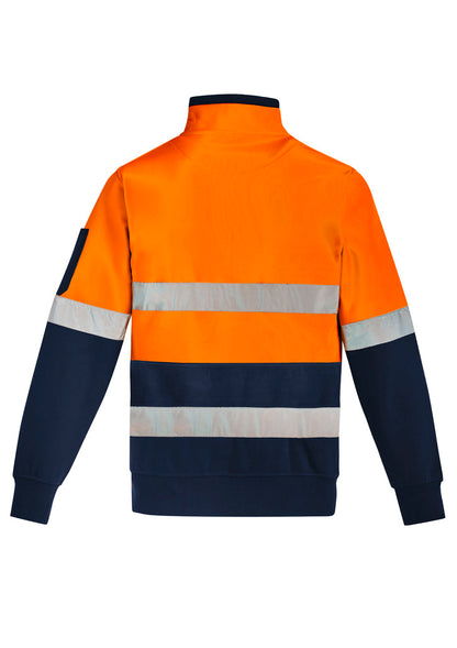 Syzmik Unisex Hi Vis 1/4 Zip Pullover - Hoop Taped - Orange/Navy