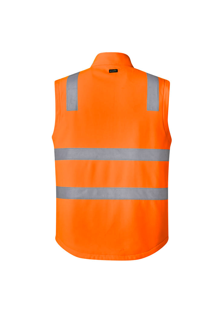 Syzmik Unisex Hi Vis Softshell Vest - Orange/Navy