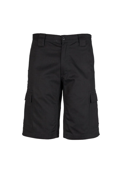 Syzmik Men's Midweight Drill Cargo Short - Black