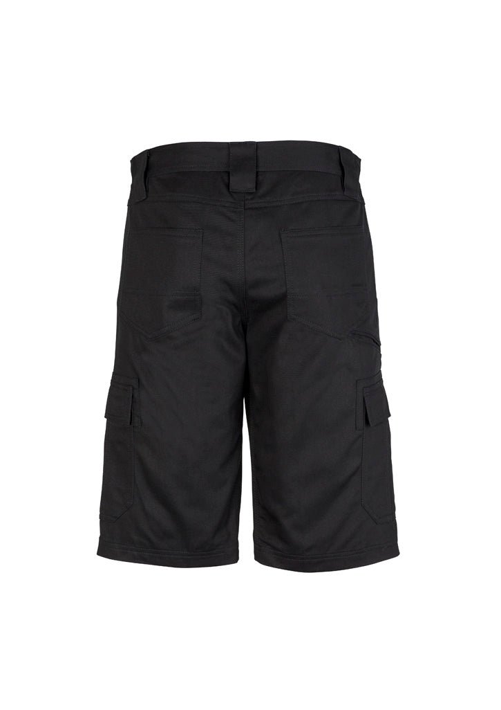 Syzmik Men's Midweight Drill Cargo Short - Black