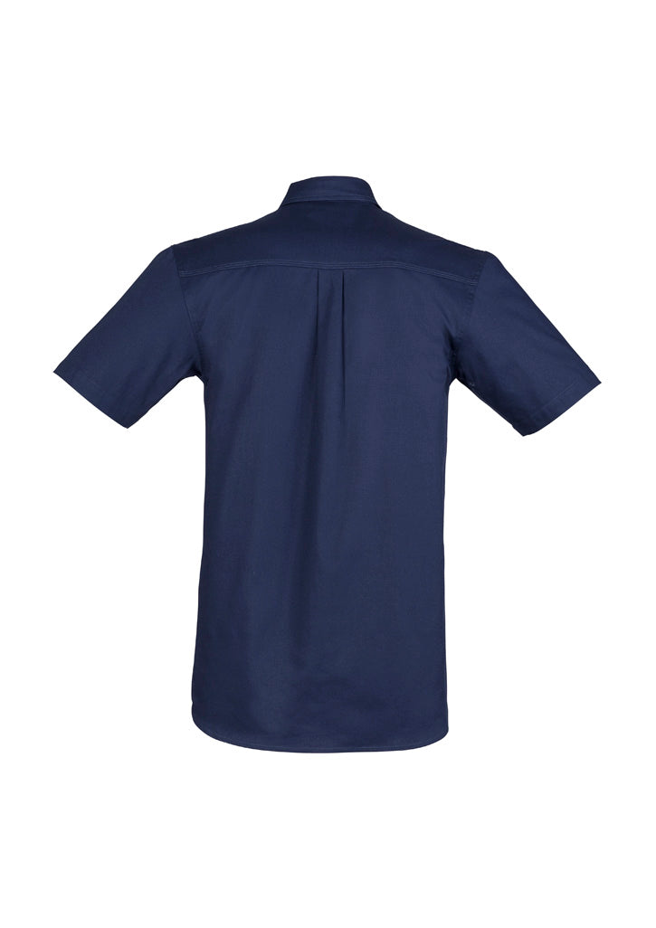 Syzmik Men's Lightweight Tradie Short Sleeve Shirt - Blue