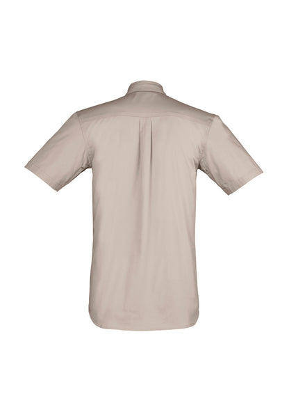 Syzmik Men's Lightweight Tradie Short Sleeve Shirt - Sand