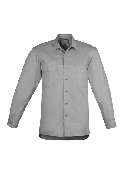 Syzmik Men's Lightweight Tradie Long Sleeve Shirt - Grey