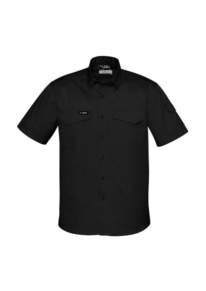 Syzmik Men's Rugged Cooling Short Sleeve Shirt - Black