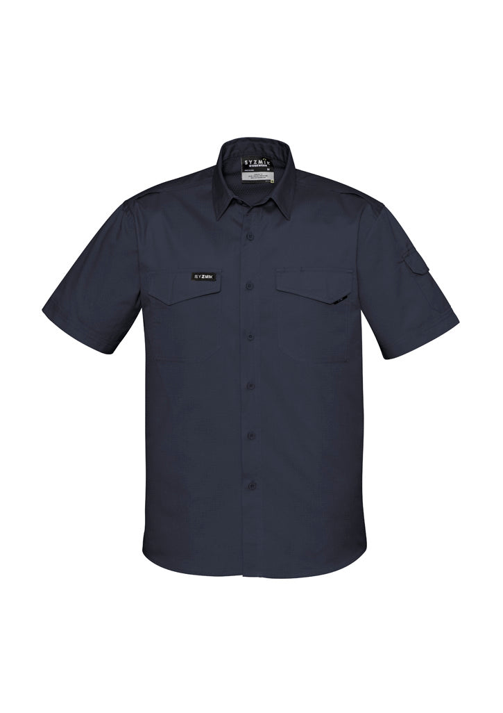 Syzmik Men's Rugged Cooling Short Sleeve Shirt - Charcoal