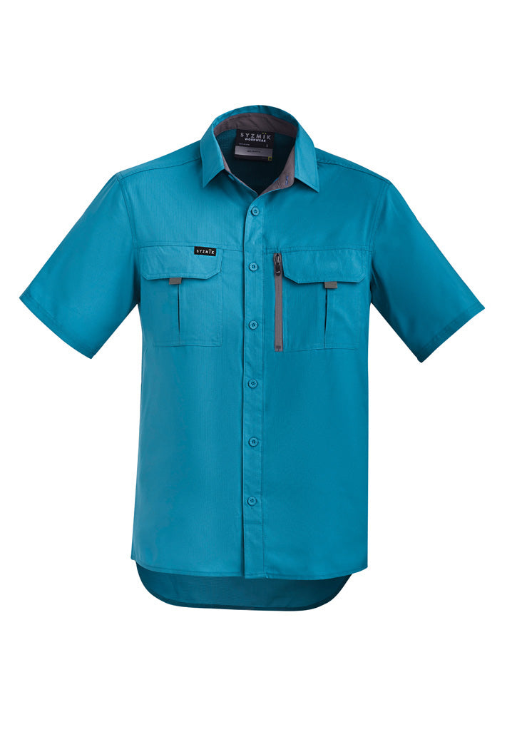 Syzmik Men's Outdoor Short Sleeve Shirt - Diesel
