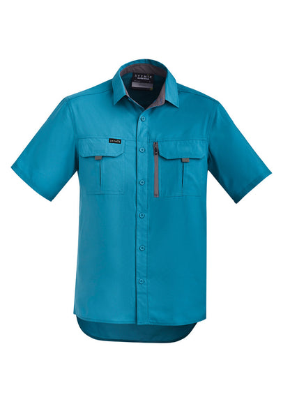 Syzmik Men's Outdoor Short Sleeve Shirt - Diesel