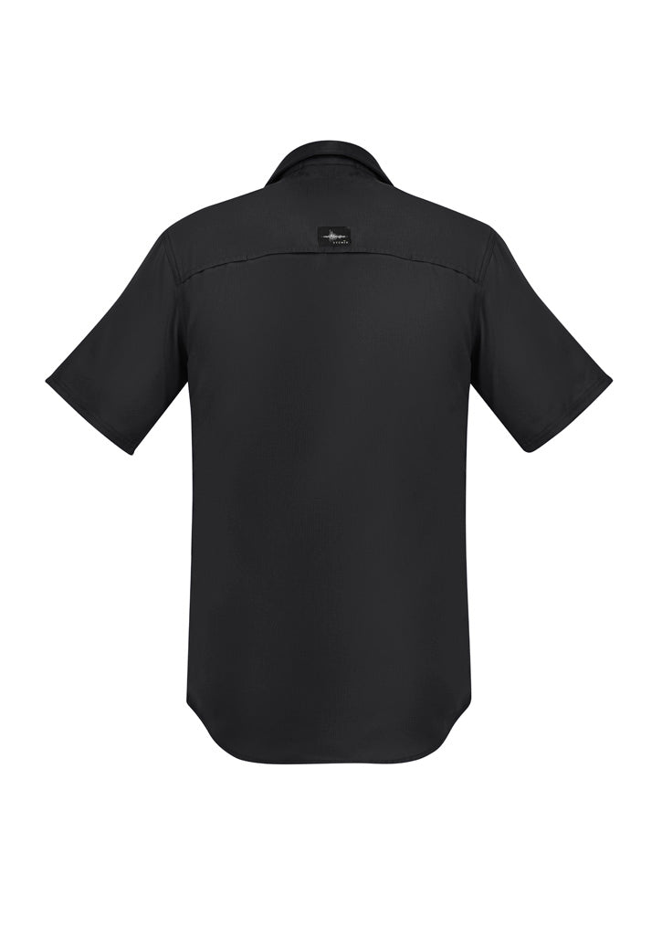Syzmik Men's Outdoor Short Sleeve Shirt - Black